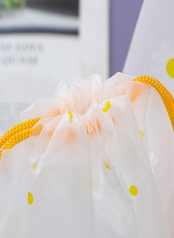 Dhyanexa Pack of 20 Pcs Shoe Bag Cover for Shoe Storage & Travelling Drawstring Bags Waterproof, White Daisy - Image 3